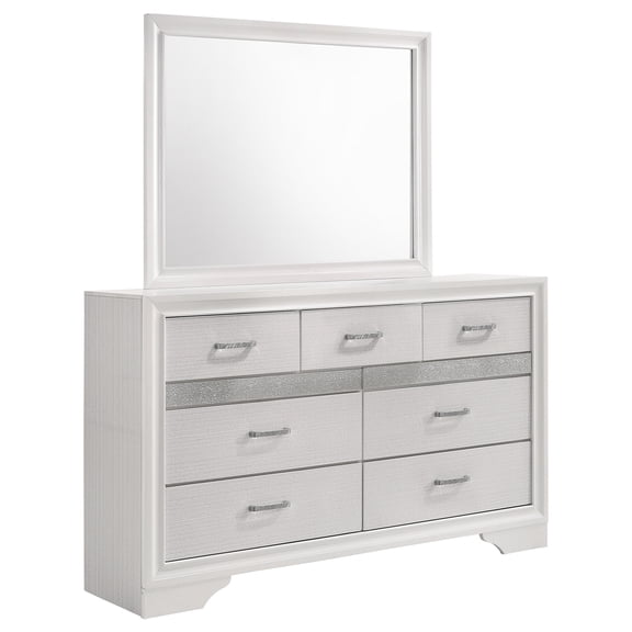 Miranda 9-drawer Dresser with Mirror White