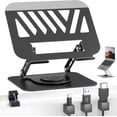thumbnail image 1 of Soporte para Laptop, Base para Laptop Portátil Plegable Antideslizante Estable, Enfriadora para Laptop Stand con Base Giratoria y Altura Ajustable, PC/Tabletas, Negro, 1 of 4