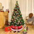 thumbnail image 5 of Farfi-Collar para árbol de Navidad, pies de Papá Noel, añade atmósfera, falda ligera para árbol de Navidad de buen tacto para tienda, 5 of 5