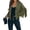 Army Green, variant on utcoco Women's Fashion Notched Collar Open-Front Fringed Performance Moto Faux Suede Leather Crop Jacket Coat