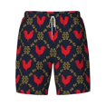 thumbnail image 7 of Picia Red Rooster pattern Mens Swim Trunks with Compression Liner Stretch Beach Shorts Quick Dry with Zipper Pockets No-Chafing Board Shorts-3X-Large, 7 of 7