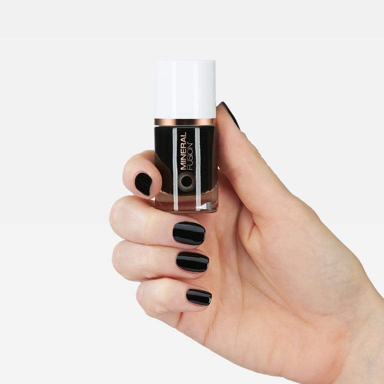 MINERAL FUSION Vegan Nail Polish, "Little Black Dress" Black/Classic Black  | Non-Toxic, Cruelty-Free - Walmart.com