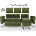 thumbnail image 3 of 81"L-Shape Convertible Sleeper Sectional Sofa with Storage Chaise and Pull-Out Bed,Reversible Corner 3 Person Couch, for Living Room, Apartment,USB Ports, 3 of 9