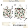 thumbnail image 2 of FORMRS Womens Corduroy Tote Bag Crossbody Shoulder Handbag with Pocket, White Christmas Holly, 2 of 7