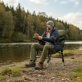 thumbnail image 2 of Gymax Oversized Foldable Fishing Chair Camping Chair w/ Large Adjustable Feet Armrest, 2 of 10