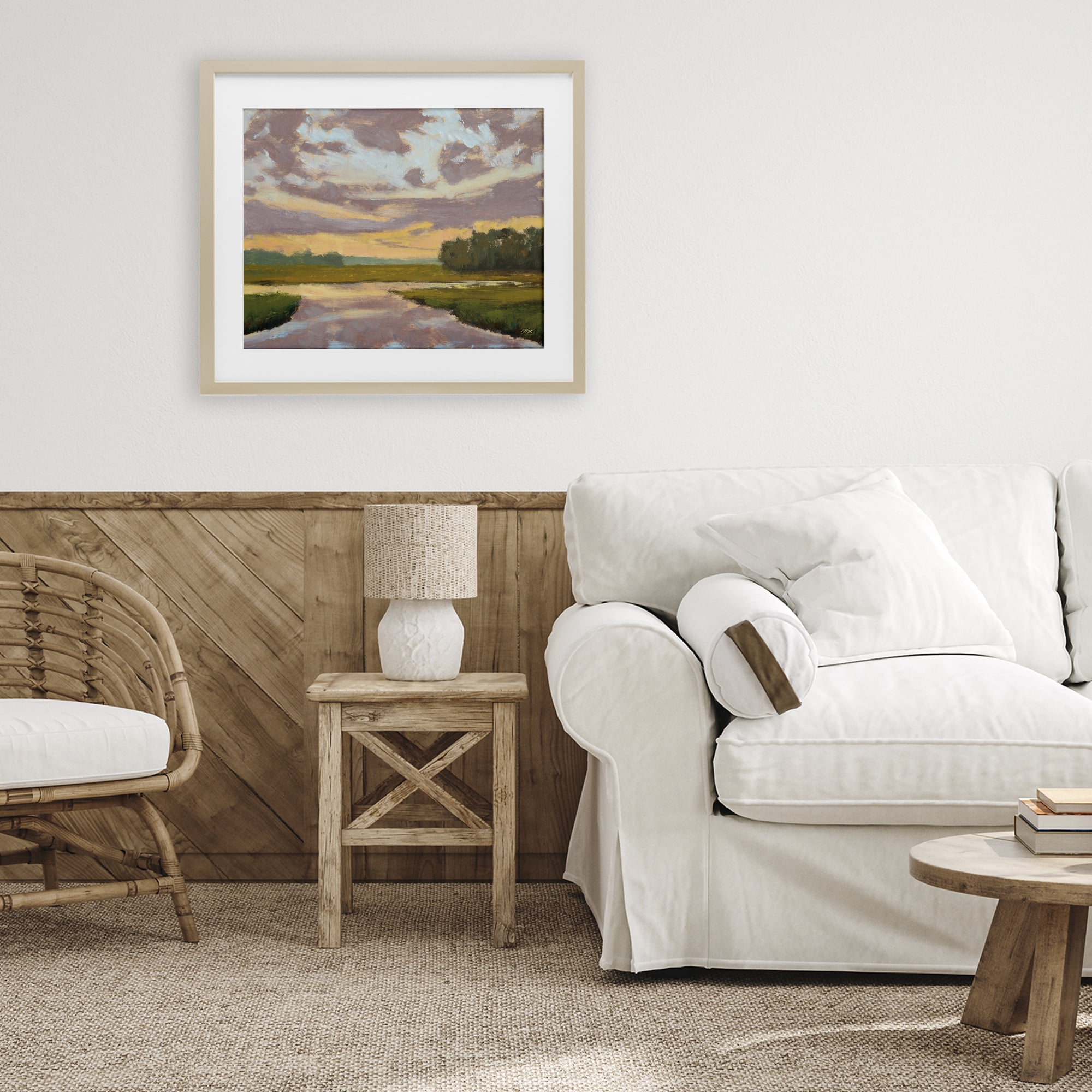 Stupell Industries Lowcountry Sunset Palette Birch Framed Print Under Glass, design by Carson Overstreet