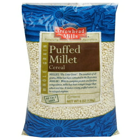 Arrowhead Mills Puffed Millet Cereal, No Salt Added, 6