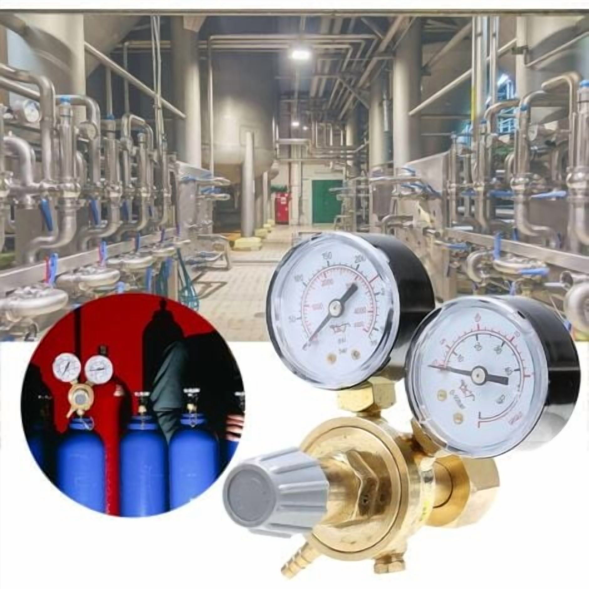 Argon/CO2 shielding gas pressure regulator for MIG/MAG WIG welding machine