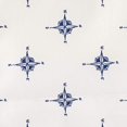 thumbnail image 4 of Poppy & Fritz Contemporary 200 Thread Count Navy Blue White Compass Cotton Percale Sheet Set Twin-XL, 4 of 9
