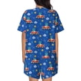 thumbnail image 3 of Picia Dinosaur Driving Pajamas Sets for Women Soft Short-Sleeved Pjs with Lounge Shorts Two Piece Sleepwear-4X-Large, 3 of 9