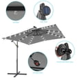 thumbnail image 7 of CHYVARY 8.2×8.2ft LED Outdoor Patio Offset Hanging Cantilever Umbrellas W/8 Ribs for Backyard,Poolside and Garden,Gray, 7 of 7