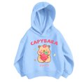 thumbnail image 3 of lnmuld Girls Tops Girls Hooded Sweatshirt Capybara Print Casual Loose Fit Long Sleeve Top for Toddler Kids Soft Comfortable Autumn Winter Outfits Size:4-5 Years, 3 of 5