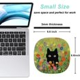thumbnail image 2 of ERDS-Small Mouse Pad 6.6 Inch, Takes up Wrist and Mouse Space, Waterproof Compact Mini Mouse Mat for Laptop Computer Wireless Mouse Keyboard Home Office Travel,Green Grass Cat, 2 of 4