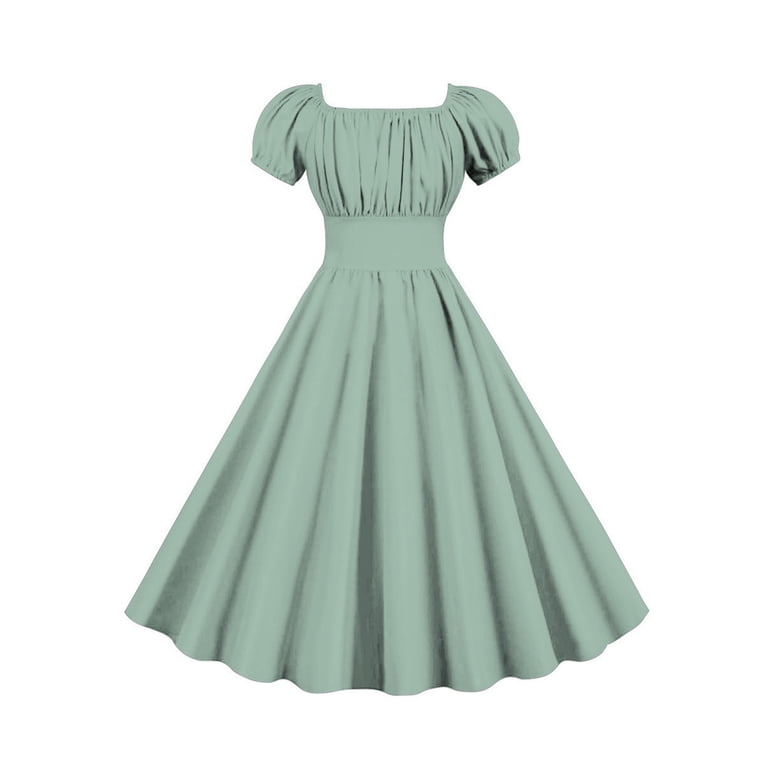 THDHVS Plus Size Dresses for Curvy Women,Womens Dresses,Womens Short Sleeve  Dress with Flattering Square Neckline In Solid Color Classic Offers  Versatile Style for Casual and Semi-Formal Occasion - Walmart.com