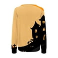 thumbnail image 4 of Suéter de manga larga suelto fino de moda con estampado de Halloween de cuello redondo de primavera y otoño para mujer Pompotops  FGAJ5866, 4 of 4