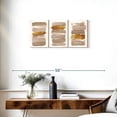 thumbnail image 3 of Elephant Stock Neutral Abstract Wall Art - Horizontal Multi Panel Canvas - Living Room Wall Decor - Abstract Multi Panel - Beige And Brown Decor - 32" x 15", 3 of 8