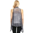 thumbnail image 2 of Womens Sleeveless Open Front Crochet Shawl Cardigan Bikini Cover Up, 2 of 5