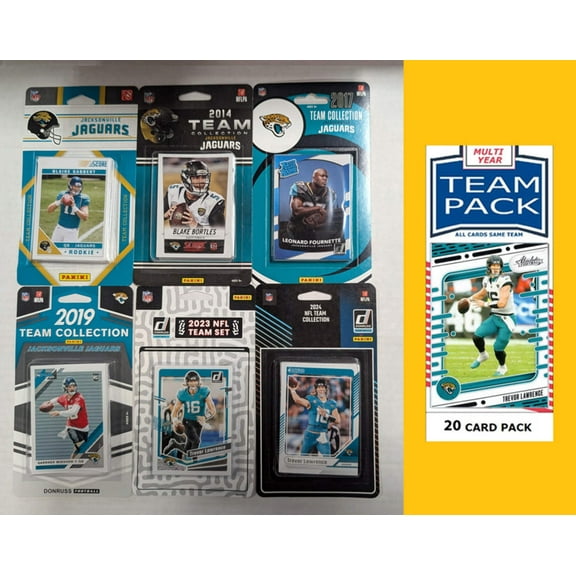 Donruss Jacksonville Jaguars Team Sets 2024 2023 2019 2017 Multiyear Pack 2025 Trevor Lawrence