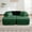 Green, variant on Holaki 77.2" Boneless Modular Sectional Sofa Couch, 32D High-Resilience 2-Seater Couch with Throw Pillows, Teddy Fleece Fabric Convertible Sofa Couch with R-Shaped Chaise for Living Room, Green
