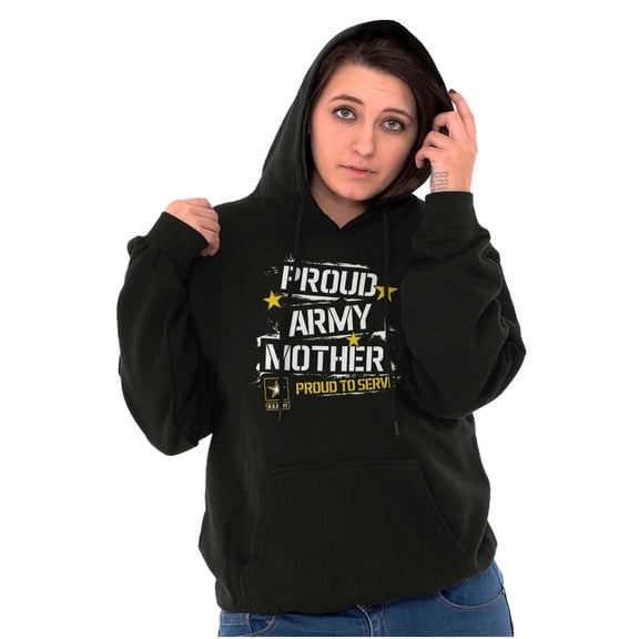 Military Logo Proud US Army Mother Hoodie Sweatshirt Women Brisco Brands S