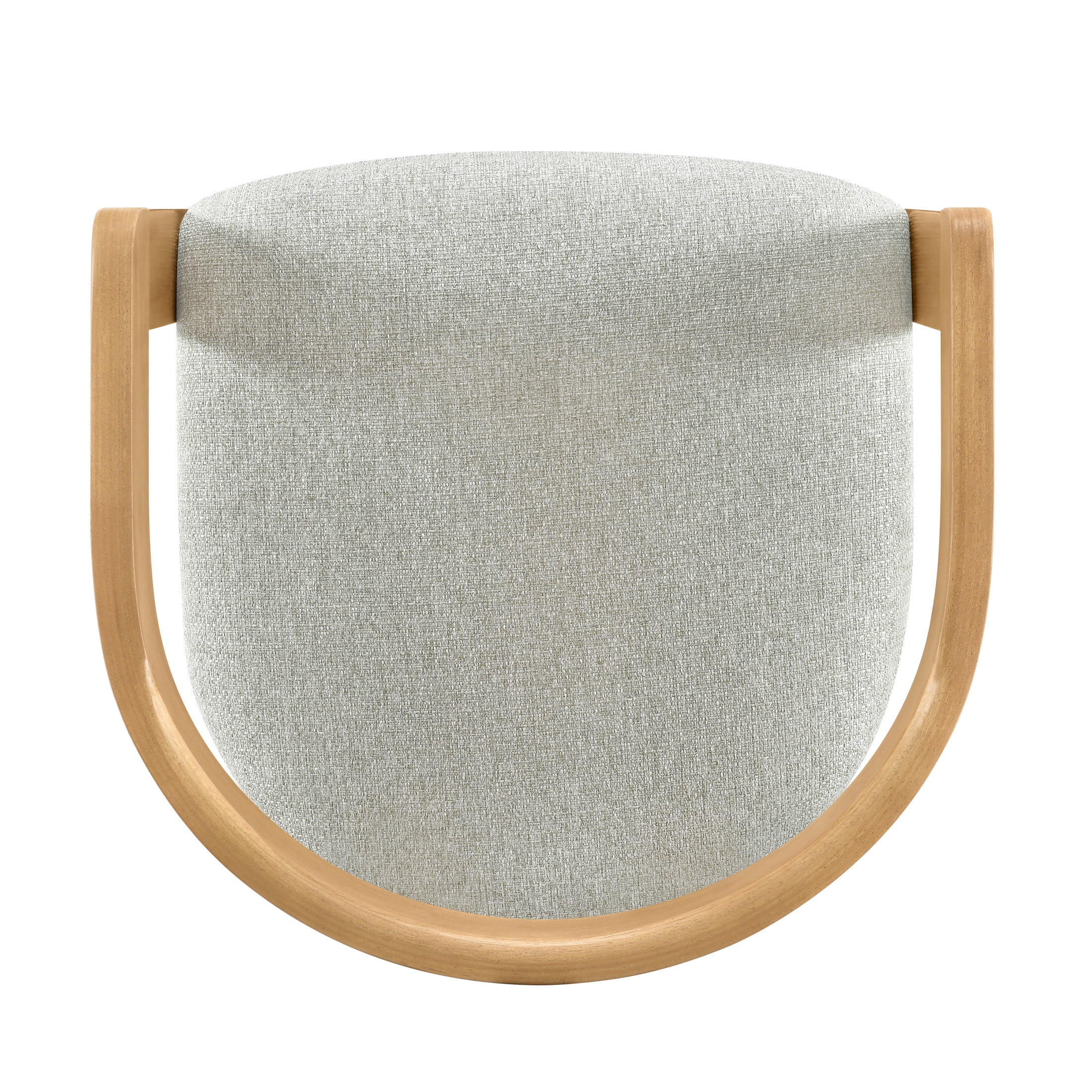 Christopher Knight Home Modern Barrel Dining Chairs, Grayish Green Upholstered, Natural, Set of 4