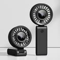 thumbnail image 1 of Handheld Fan High-Power Motor LED Display 10 Hrs 3600mAh Rechargeable 5-Speed Foldable Portable Fan For Travel Beach, 1 of 5