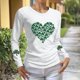 thumbnail image 4 of Mujeres de Manga Larga Tops Casual Día de San Patricio Impresión Cuello Redondo Blusa Suelta Poliéster Ligero Suave Cómodo para Primavera Verano, 4 of 6