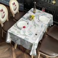 thumbnail image 5 of Pioneer Flower Floral Print Pattern Rectangle Tablecloth 60"x102",Waterproof Polyester Rectangle Table Cloth, Wipeable Spillproof Polyester Tablecloth for Dining, Camping, Indoor and Outdoor, 5 of 6
