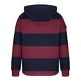 thumbnail image 4 of Maplenight Big and Tall Cargo Hoodies for Men Casual Comfy Long Sleeve Quarter Zip Sweatshirt Color Block Striped Trendy Outdoor Pullover Sportswear, 4 of 5