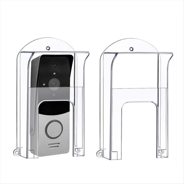 2 Uds. Timbre de Puerta de Plástico Transparente, Cubierta para Lluvia, Timbre Protector Impermeable para Ring 1/2/3/4/Pro/Pro 2/