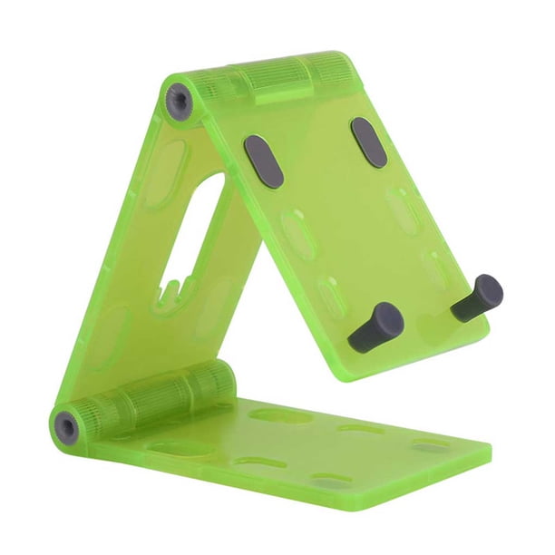 Soporte para teléfono de escritorio Soporte para teléfono de plástico plegable para oficina en casa Soporte para teléfono móvil ajustable en ángulo, verde