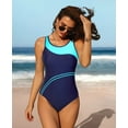 thumbnail image 3 of Women's Hollow Out One Piece Training Swimsuit Wider Strap Sport Swimwear, 3 of 7