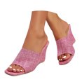 thumbnail image 3 of LIJCC Womens Platform Wedge Sandals Dressy Sandal Comfortable Walking Casual Peep Toe Slip on Summer High Wedge Heel Slides Sandals Thick Bottom Shoes, 3 of 8