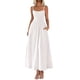 thumbnail image 1 of Vestido largo PRETTYGARDEN para mujer, estampado, verano 2025, blanco, 1 of 9