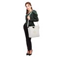 thumbnail image 3 of Dasein Women Fashion Handbag Chic Triangle Handle Shoulder Bag Tote Satchel Work Purse w/Matching Wallet, 3 of 6