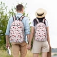 thumbnail image 4 of Disketp Valentine's Day print Canvas Backpack Lightweight Travel Daypack Student Rucksack Laptop Backpack-Small, 4 of 5