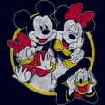 thumbnail image 2 of Toddler's Mickey & Friends Distressed Friend Group Circle  Graphic Tee Navy Blue 5T, 2 of 3