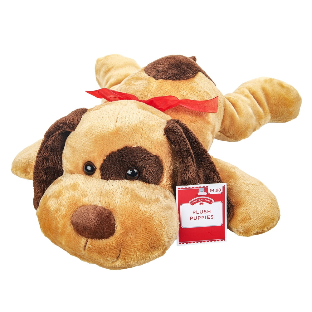 Hug Fun Floppy Brown Puppy Dog Cuddle Pillow Plush Pal 16" Stuffed Animal