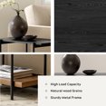 thumbnail image 3 of Joyyskill 2 Tier End Table Rectangular Side Table Bedside Nightstand with Metal Frame, Black & Dark Brown, 3 of 6