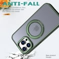 thumbnail image 2 of Designed for iPhone 15 Pro Case with Magnetic Invisible Stand [Military Drop Protection] [Compatible with MagSafe] Shockproof Anti-fall Ultra Slim Translucent Matte Phone Case Cover,Green, 2 of 6