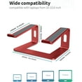 thumbnail image 2 of GFDYREE Laptop Stand, Aluminum Computer Riser, Ergonomic Laptops Elevator for Desk, Metal Holder Compatible with 10 to 15.6 Inches Notebook Computer, Red, 2 of 7