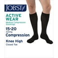 thumbnail image 2 of JOBST Activewear Full Calf Socks Closed Toe 30-40mmHg (Cool Black) Large, 2 of 12