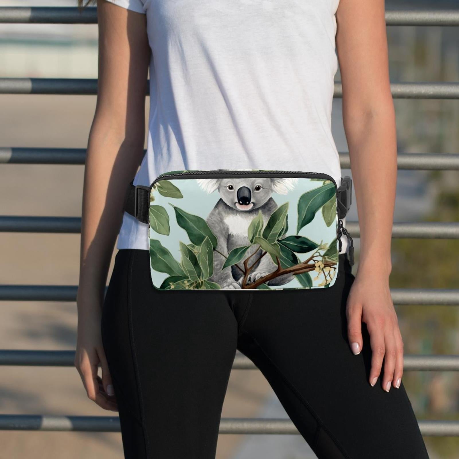 Koala Lightweight Adjustable Running Belt with Extension Strap for Unisex - Fanny Pack Waist Bag for Fitness and Exercise