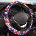 thumbnail image 2 of DouZhe United Kingdom Flag Patriotic Prints Steering Wheel Cover, Universal 15 inch Anti-Slip Odorless Elastic Car Steering Wheels Cover for Women Men, 2 of 7