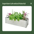 thumbnail image 5 of Galvanized Raised Garden Bed, 6ftx2ft Metal Raised Garden Bed Kit Raised Planter Garden Deep Root Box Planter for Vegetables, Flowers, Herbs, and Succulents(Bracing Rod not Included), 5 of 7