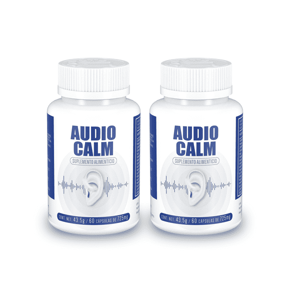 Suplemento Alimenticio Audio Calm Vitaminas B3, B6, B9, B12 + Vitamina C 60 Cápsulas 43.5 Gr, 2 pack.