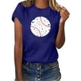 thumbnail image 2 of Trendfront Womens Distressed Baseball Graphic Tee Sports T Shirt Crewneck Short Sleeve Softball Game Day Fan Gifts Summer Casual Tops, 2 of 5