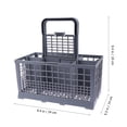 thumbnail image 2 of OULII 1Pack Silverware Organizer for Dishwasher Grey Plastic Kitchen Storage for Household Users, 2 of 4