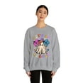 thumbnail image 2 of Retro Let's Go Ghouls Women's Crewneck Sweatshirt, 2 of 4