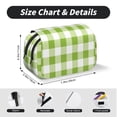 thumbnail image 5 of Hirioo White Green Plaid for Large Grid Mesh Pencil Case with Zipper Stationery Organizer Case, 5 of 7